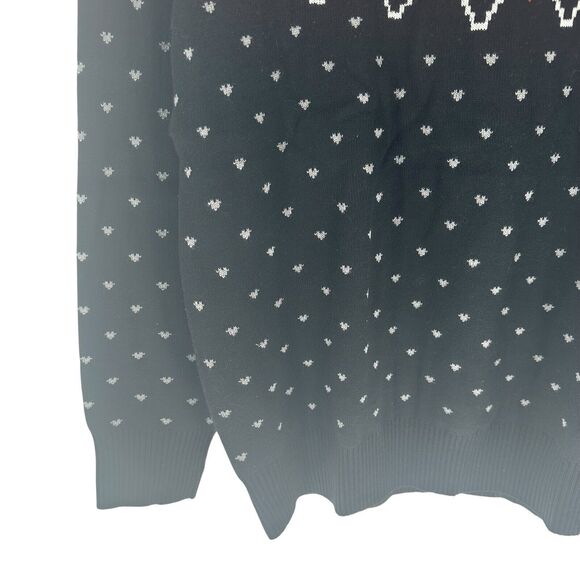 Tipsy Elves Sweater Womens Large Black Ugly Christmas Snowman Nordic Classic - Picture 9 of 16